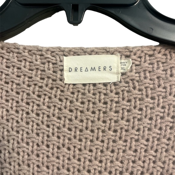 Dreamers | Rose Orange Chunky Knit Cardigan Sweater Warm Women Size XL - Picture 3 of 5